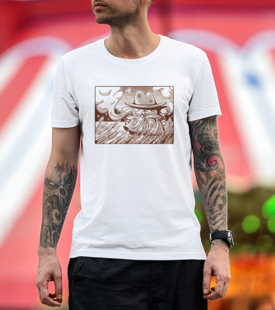 Pompompurin Detective Adventure In Wheat Field Sanrio Scene T-Shirt