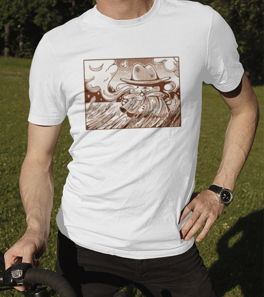 Pompompurin Detective Adventure In Wheat Field Sanrio Scene T-Shirt