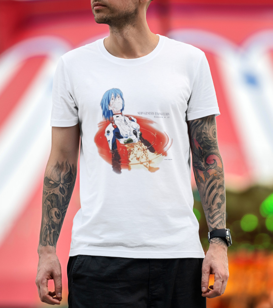 Rei Ayanami Neon Genesis Evangelion Genesis 0 12 Plugsuit Floating Red Liquid Scene T-Shirt