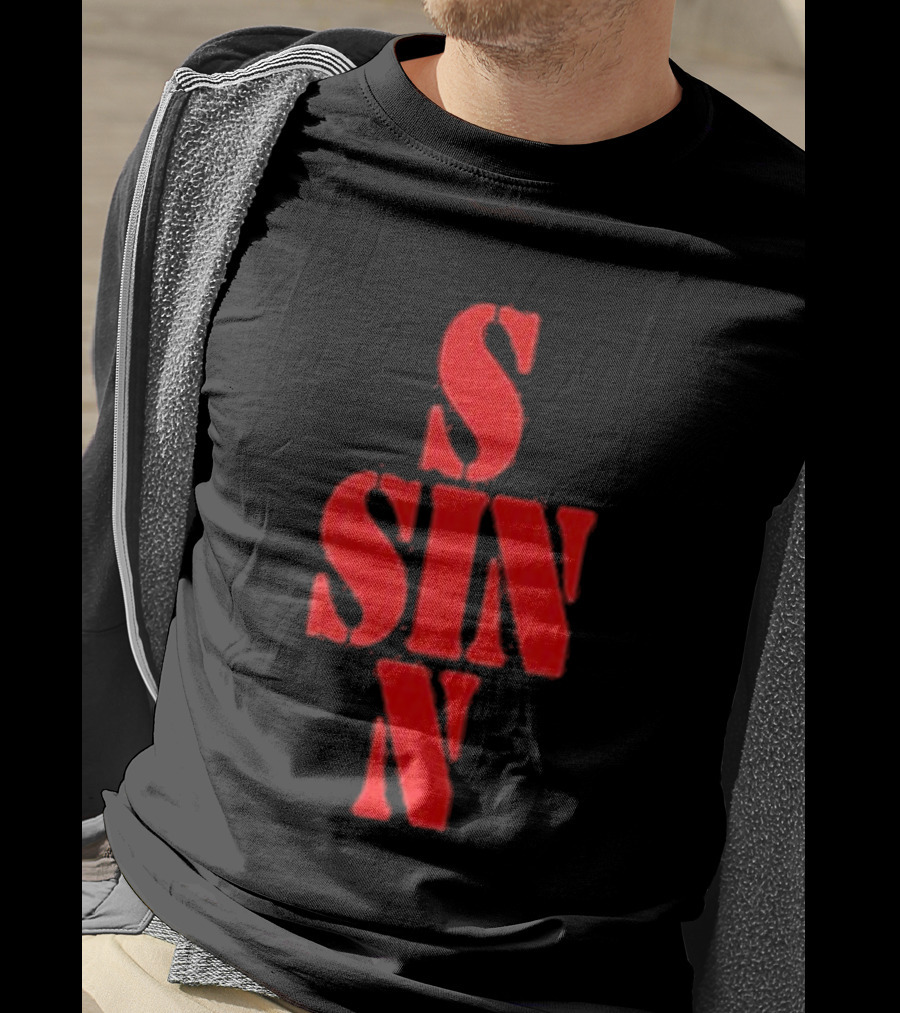 21 Savage NYC SINN Red Sin Cross T-Shirt