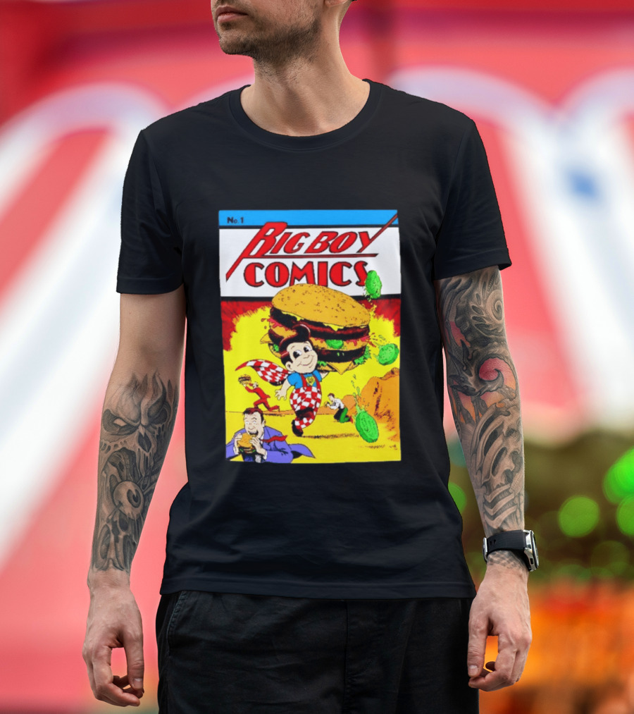 Big Boy Comics No 1 Hamburger Adventure Retro Comic Cover T-Shirt