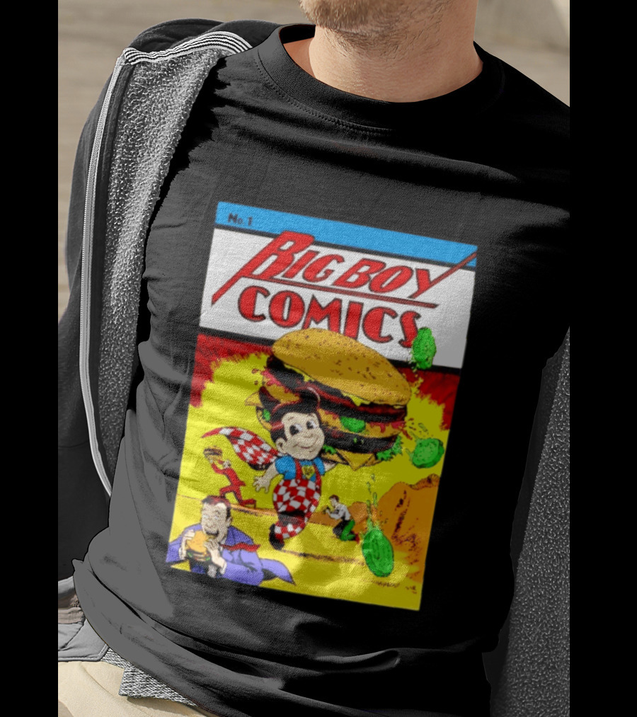 Big Boy Comics No 1 Hamburger Adventure Retro Comic Cover T-Shirt