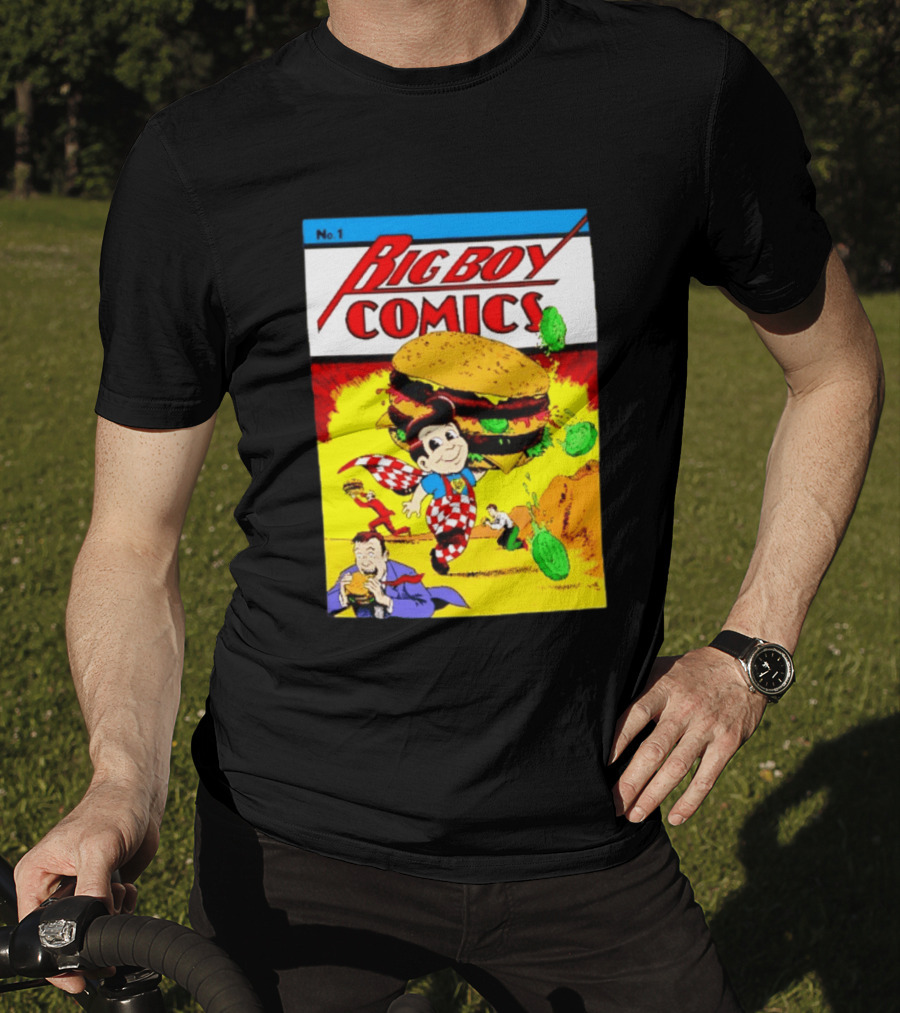 Big Boy Comics No 1 Hamburger Adventure Retro Comic Cover T-Shirt