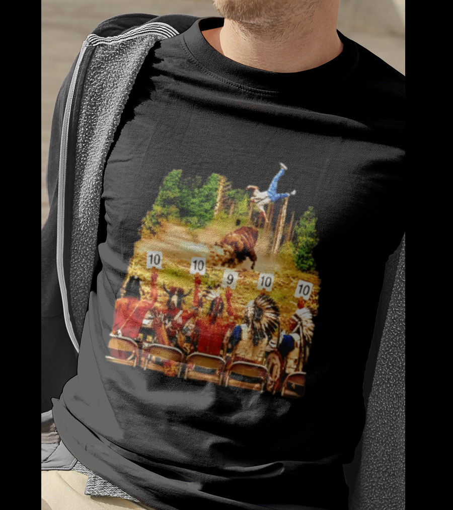 Bison Rodeo Incident Judges Score 10 9 10 T-Shirt