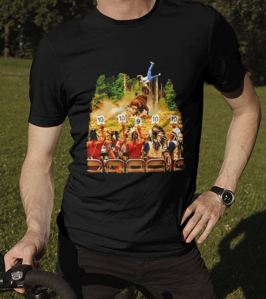 Bison Rodeo Incident Judges Score 10 9 10 T-Shirt