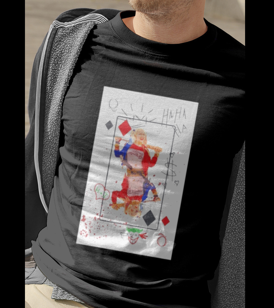 Harley Quinn Playing Card Queen HAHA DC Comics Joker T-Shirt