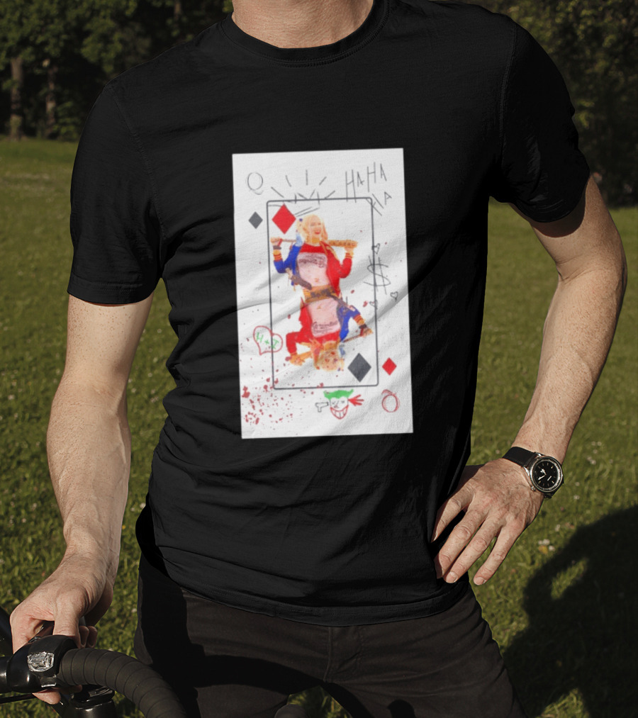 Harley Quinn Playing Card Queen HAHA DC Comics Joker T-Shirt