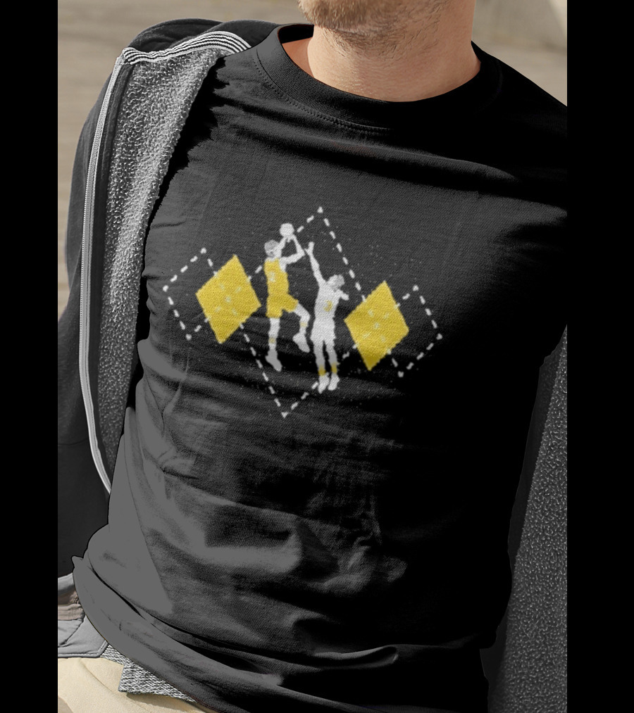 Hivemind Argyle Basketball Jump Shot Players With Yellow Diamond T-Shirt