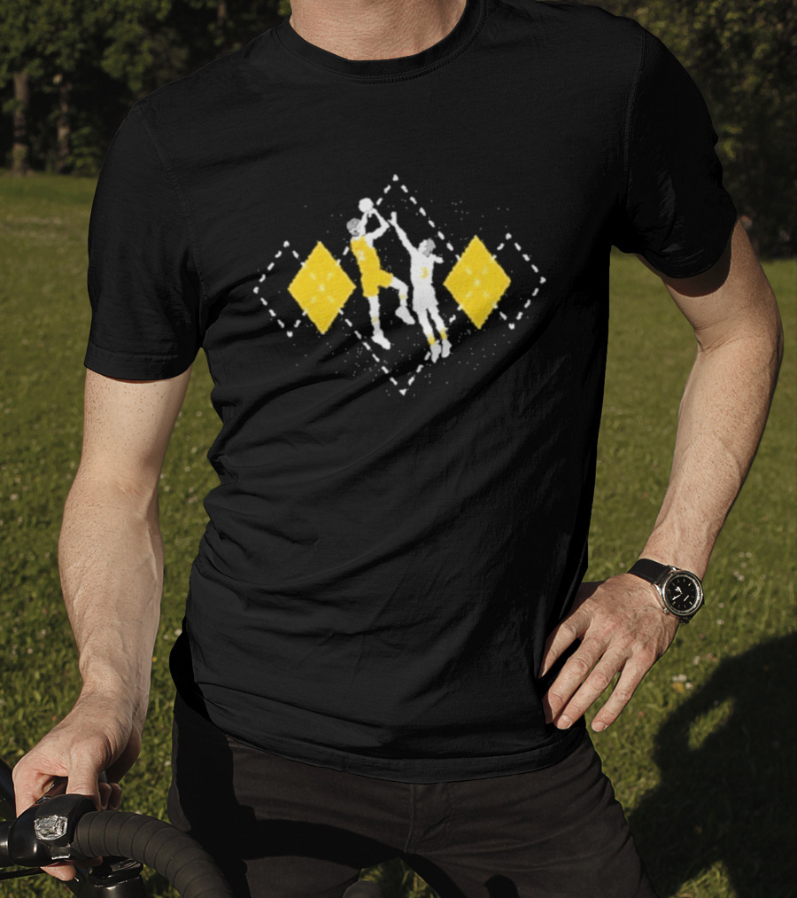 Hivemind Argyle Basketball Jump Shot Players With Yellow Diamond T-Shirt