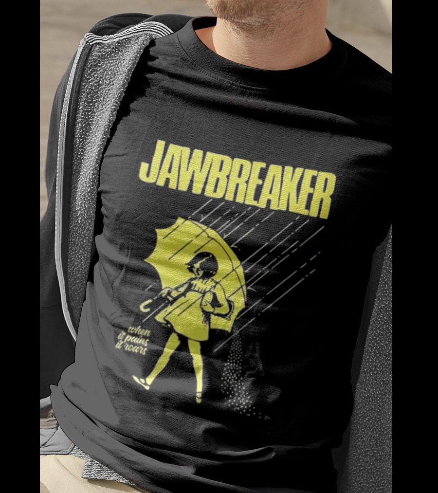 Jawbreaker When It Pains It Roars 2025 Japan Autumn Umbrella Girl T-Shirt