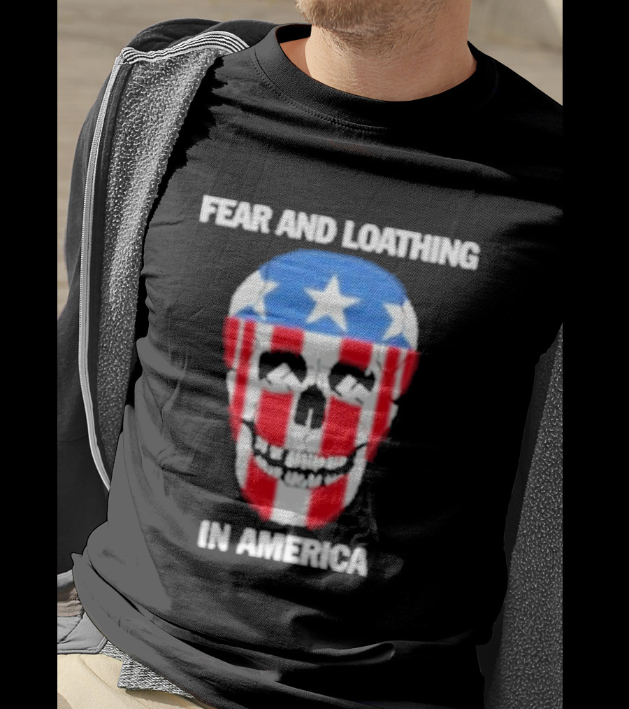 Fear And Loathing In America Skull Stars Stripes T-Shirt