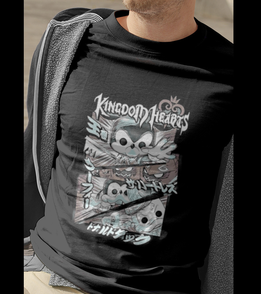 Kingdom Hearts Mickey Mouse Donald Duck Heartless Fantasia Magic Light T-Shirt