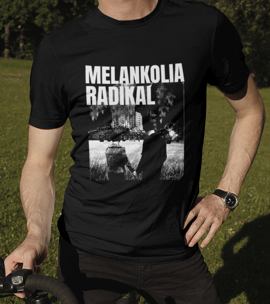 Melankolia Radikal Maukah Kau Berdiri Bersama Melawan Malam Malam YG 2 Sided Urban Streetwear Aesthetic T-Shirt