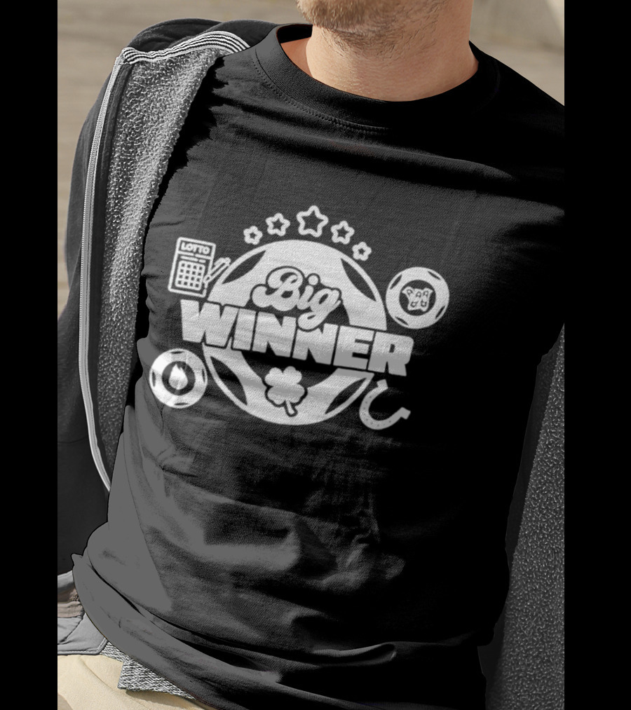 SC Education Lottery Big Winner Horseshoe Clover Luck T-Shirt