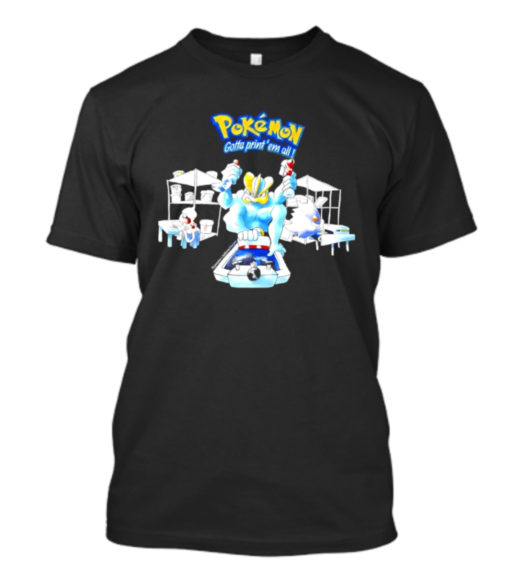 Pokemon Gotta Paint 'Em All Machamp Smeargle Gengar T-Shirt