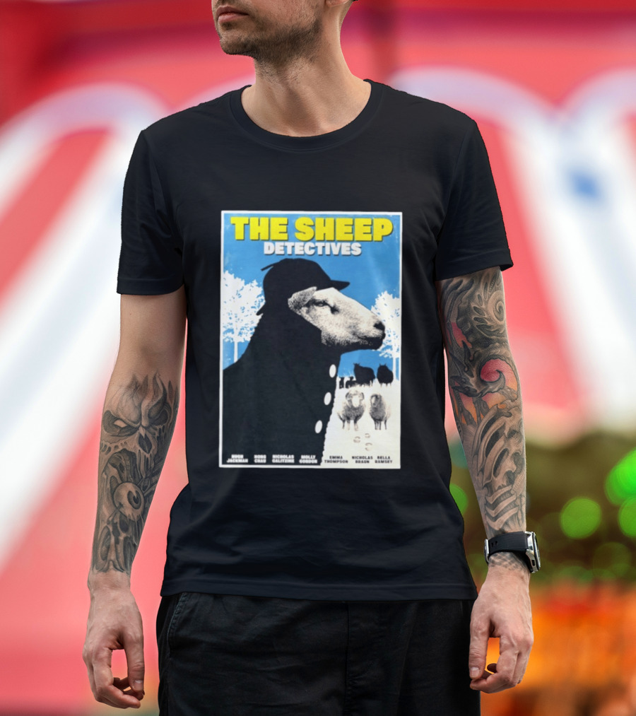 The Sheep Detectives Hugh Jackman Hong Chau Nicholas Galitzine Molly Gordon Emma Thompson Nicholas Braun Bella Ramsey T-Shirt