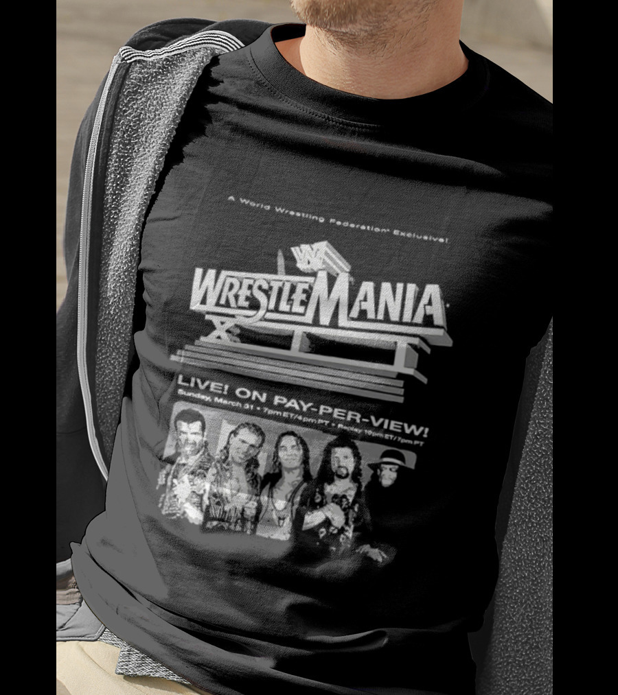 WrestleMania XII World Wrestling Federation Live On Pay Per View March 31 1996 Anaheim T-Shirt