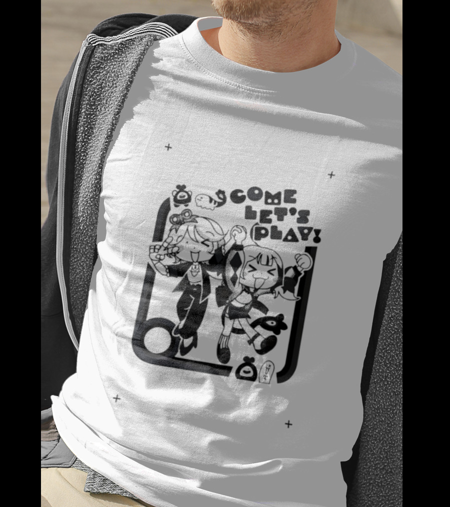 Come Let's Play Anime Characters Manga Fun T-Shirt