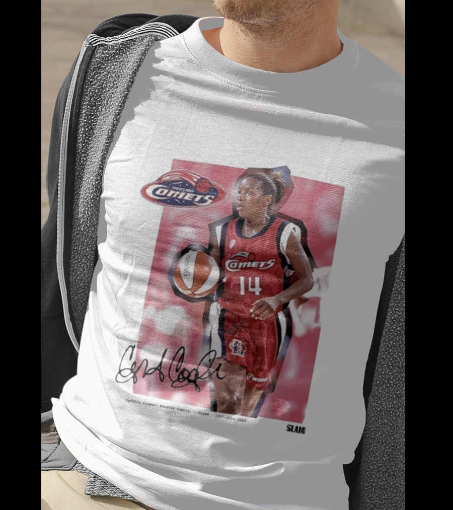 Cynthia Cooper Houston Comets 14 WNBA SLAM Legends T-Shirt