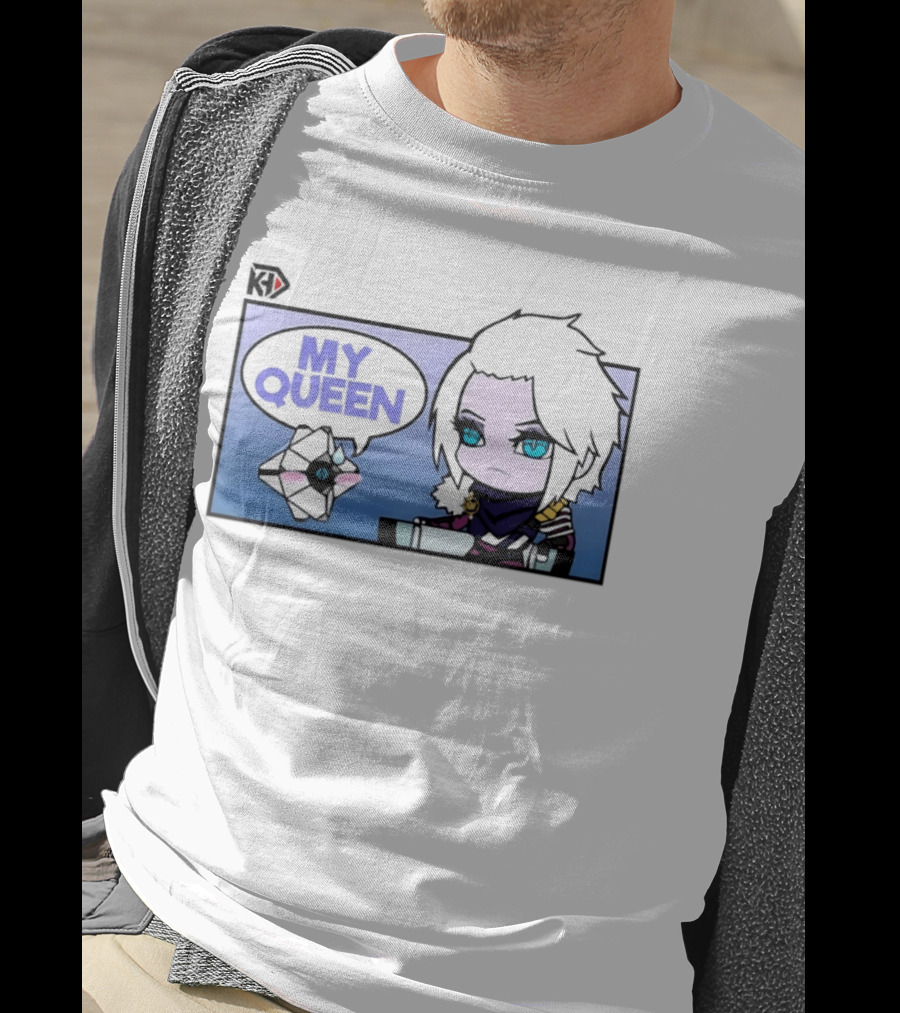 Mara Simp My Queen Chibi Character With Ghost Companion T-Shirt