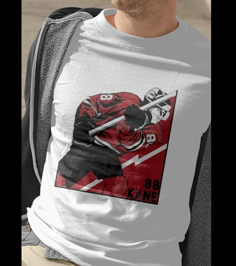 Patrick Kane 88 Chicago Blackhawks Comic Style Hockey Player T-Shirt