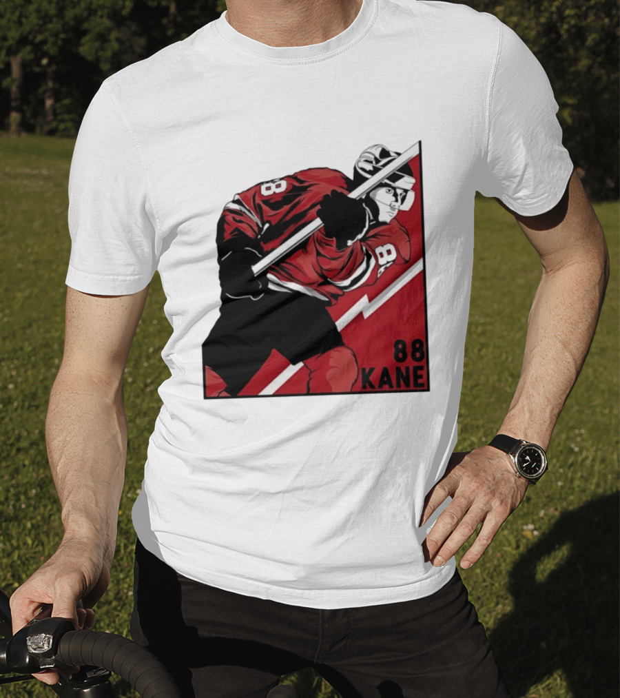 Patrick Kane 88 Chicago Blackhawks Comic Style Hockey Player T-Shirt