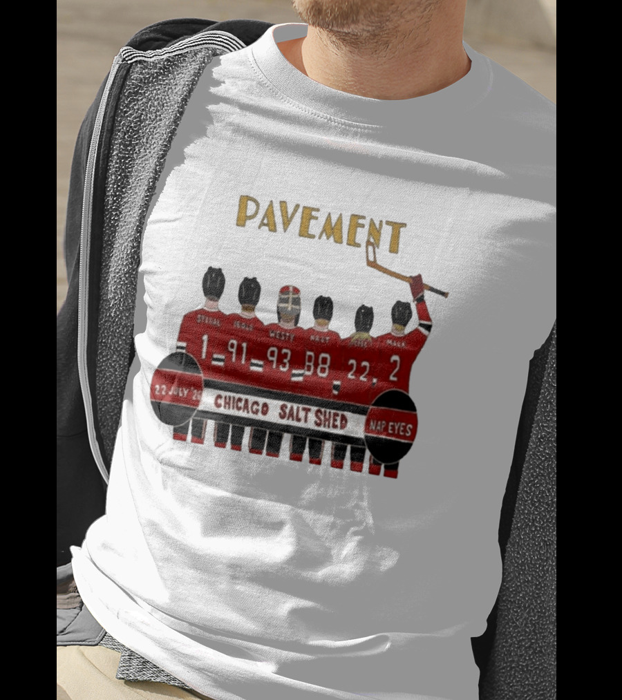 Pavement Chicago Salt Shed July 22 2026 Hockey Theme Nap Eyes Event T-Shirt
