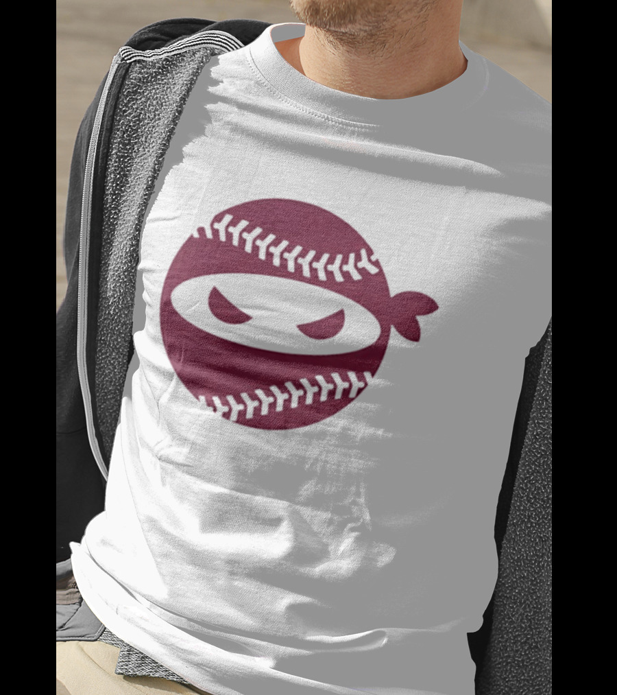 Pitching Ninja Baseball Emblem Emily's Fight T-Shirt