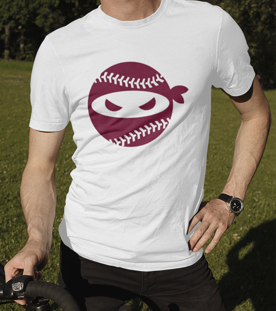 Pitching Ninja Baseball Emblem Emily's Fight T-Shirt