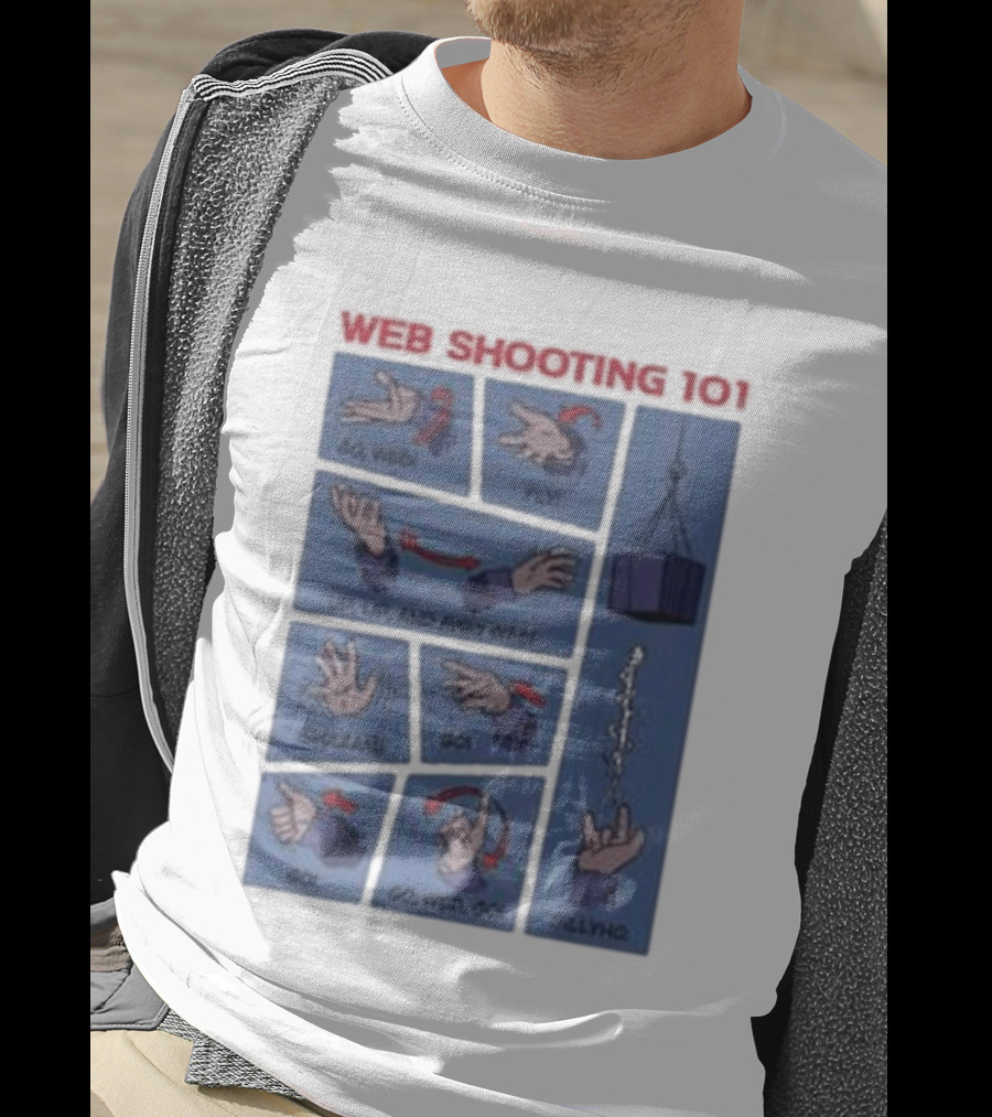 Web Shooting 101 Go Web Fly Up Up And Away Shazam Go Tallyho T-Shirt