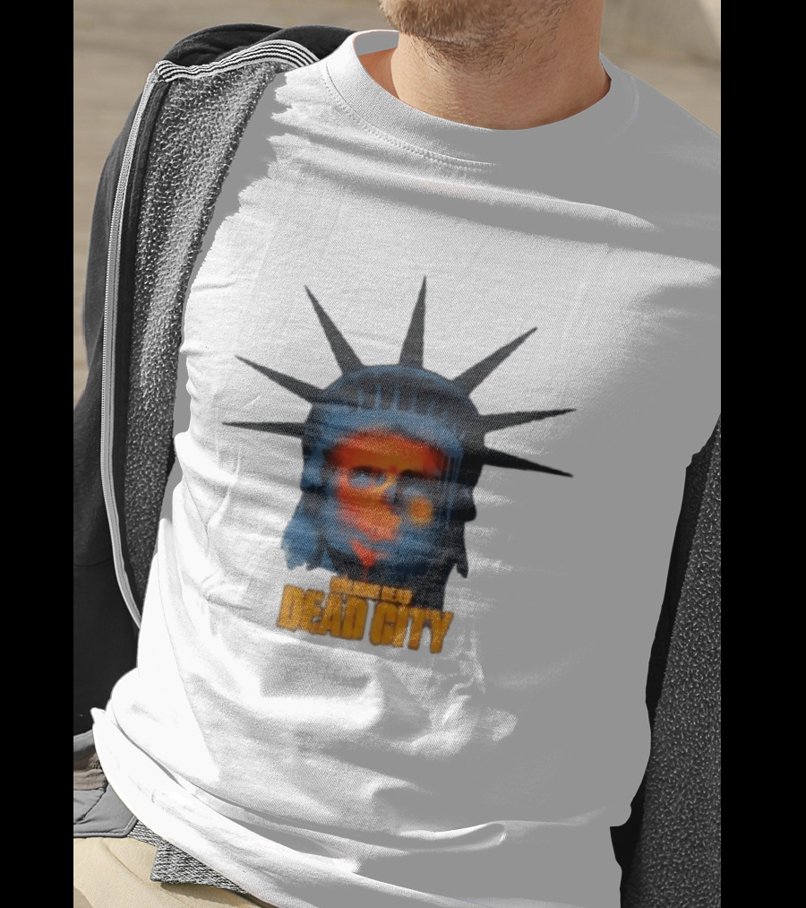 Walking Dead Dead City Statue Skull Graffiti T-Shirt