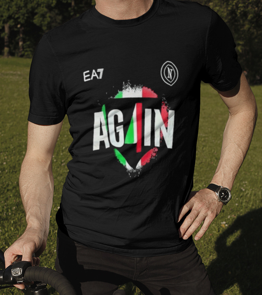 EA7 AG4IN Italian Flag T-Shirt