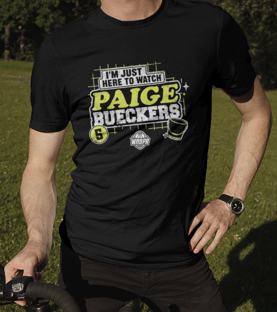 I'm Just Here To Paige Bueckers 5 Dallas Wings WNBA Basketball T-Shirt