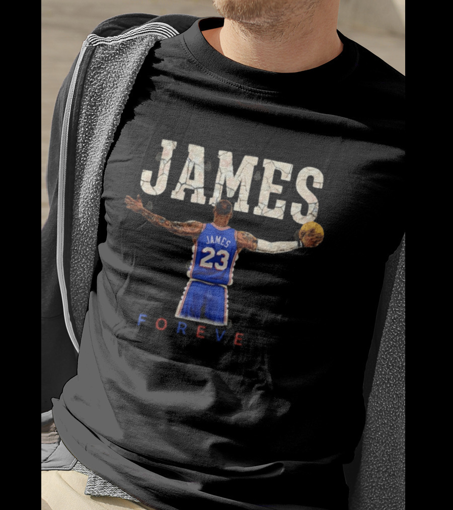 James 23 Forever Philadelphia 76ers Lebron James NBA T-Shirt