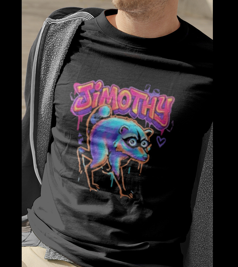 Jimothy Colorful Graffiti Raccoon T-Shirt