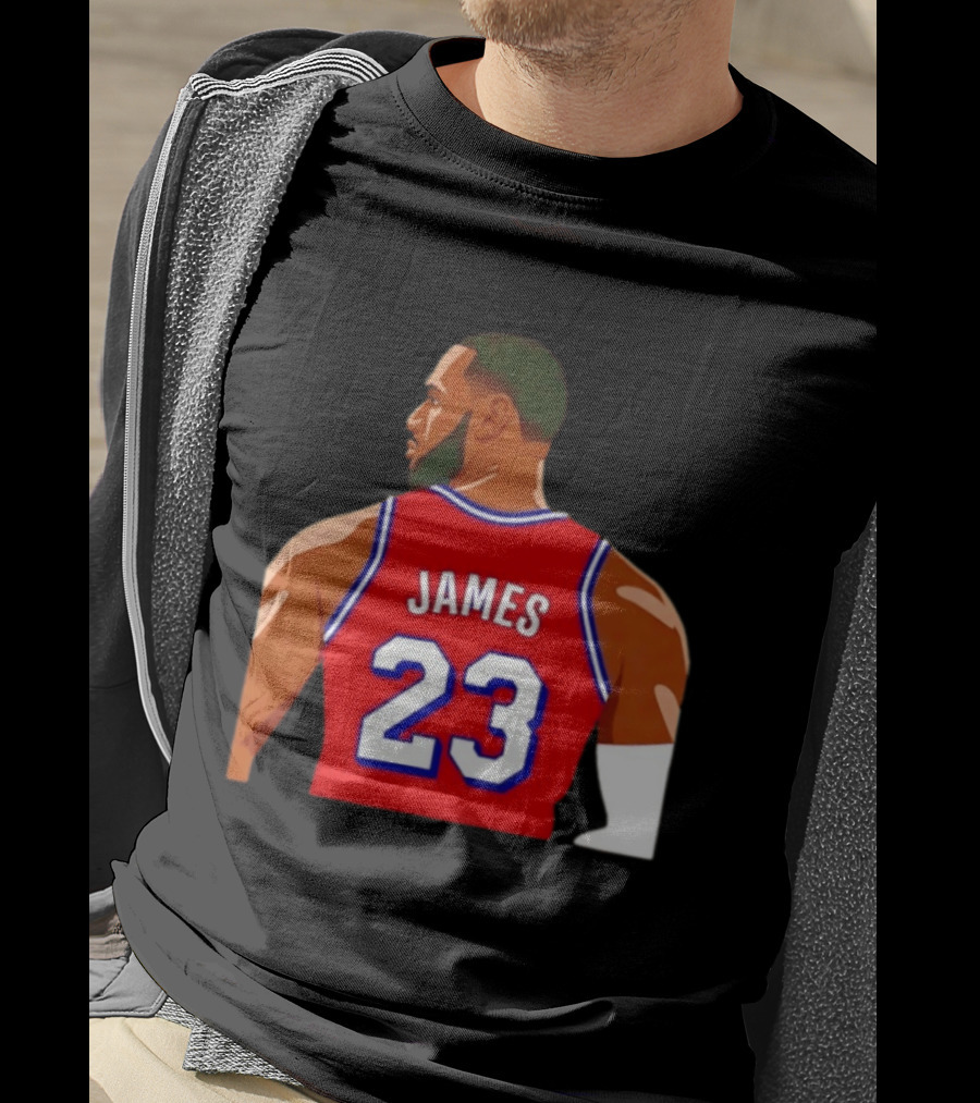 Lebron James 23 Philadelphia 76ers Red Jersey T-Shirt