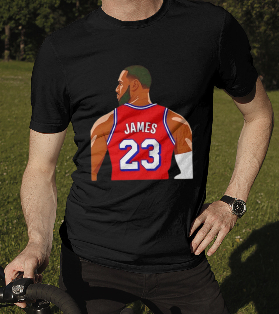Lebron James 23 Philadelphia 76ers Red Jersey T-Shirt