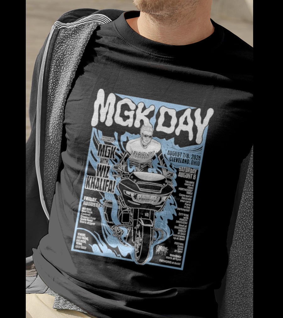 MGK Day Cleveland Ohio MGK Wiz Khalifa August 7 8 2026 T-Shirt
