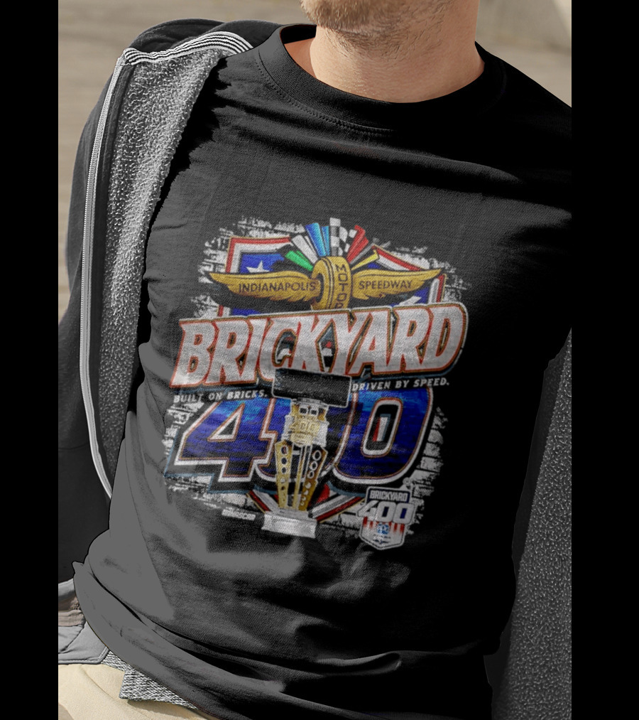 NASCAR Brickyard 400 Indianapolis Motor Speedway Built On Bricks Driven By Speed T-Shirt