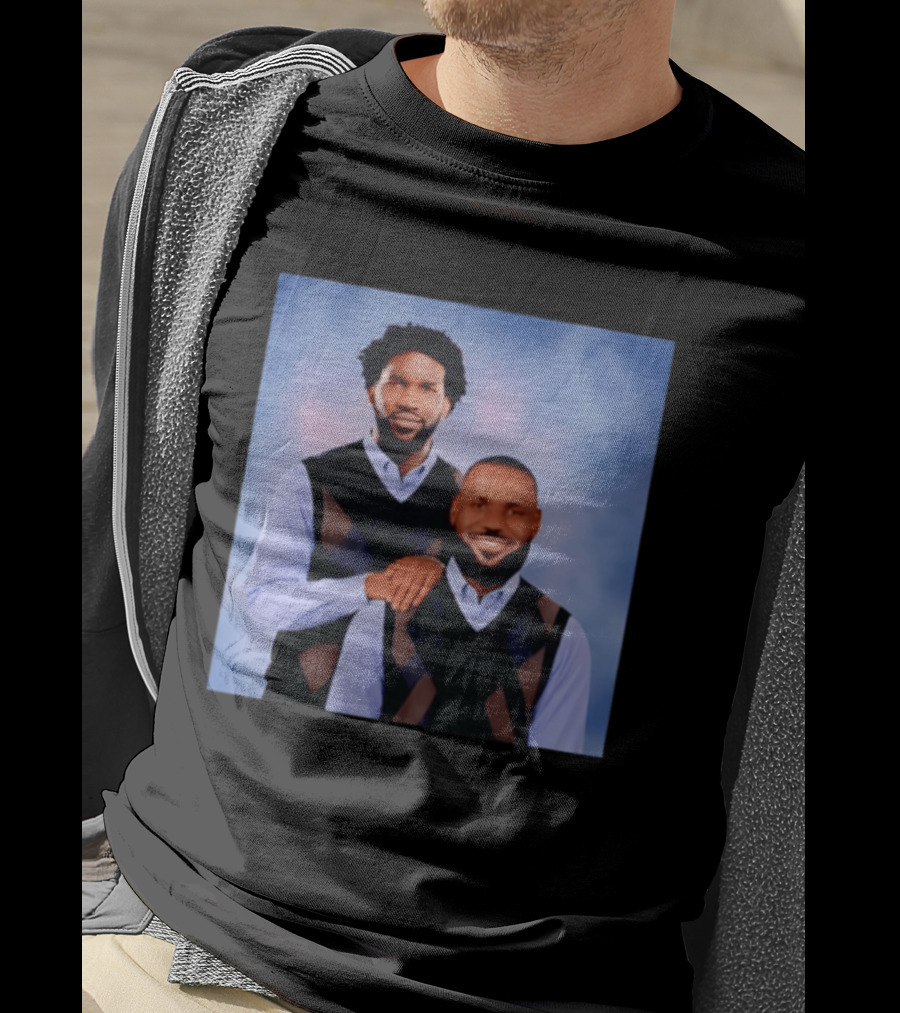 Philadelphia 76ers Lebron James Joel Embiid Step Brothers T-Shirt
