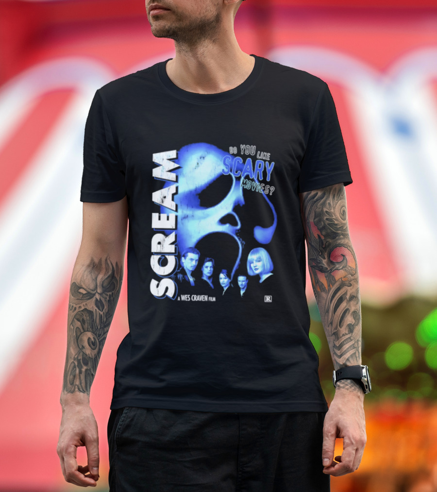 Scream Do You Like Scary Movies A Wes Craven Film Retro Collage T-Shirt