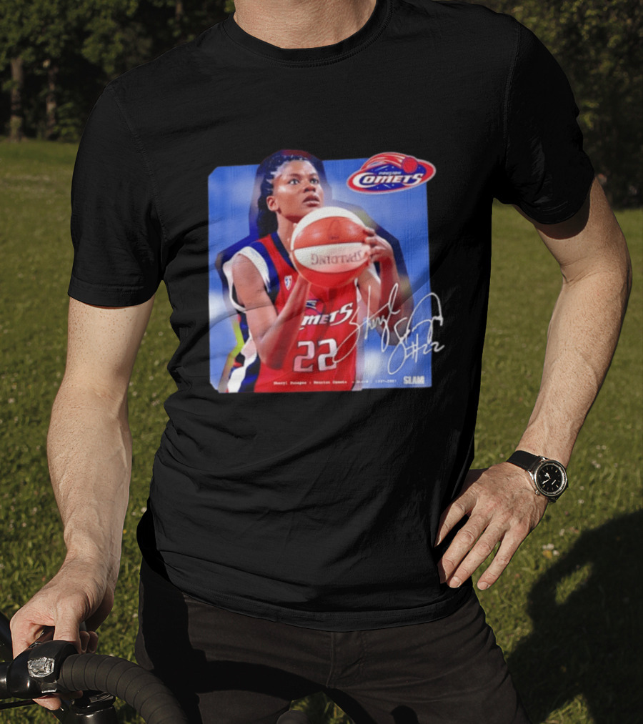 Sheryl Swoopes Houston Comets SLAM WNBA Legends 22 Spalding Basketball T-Shirt