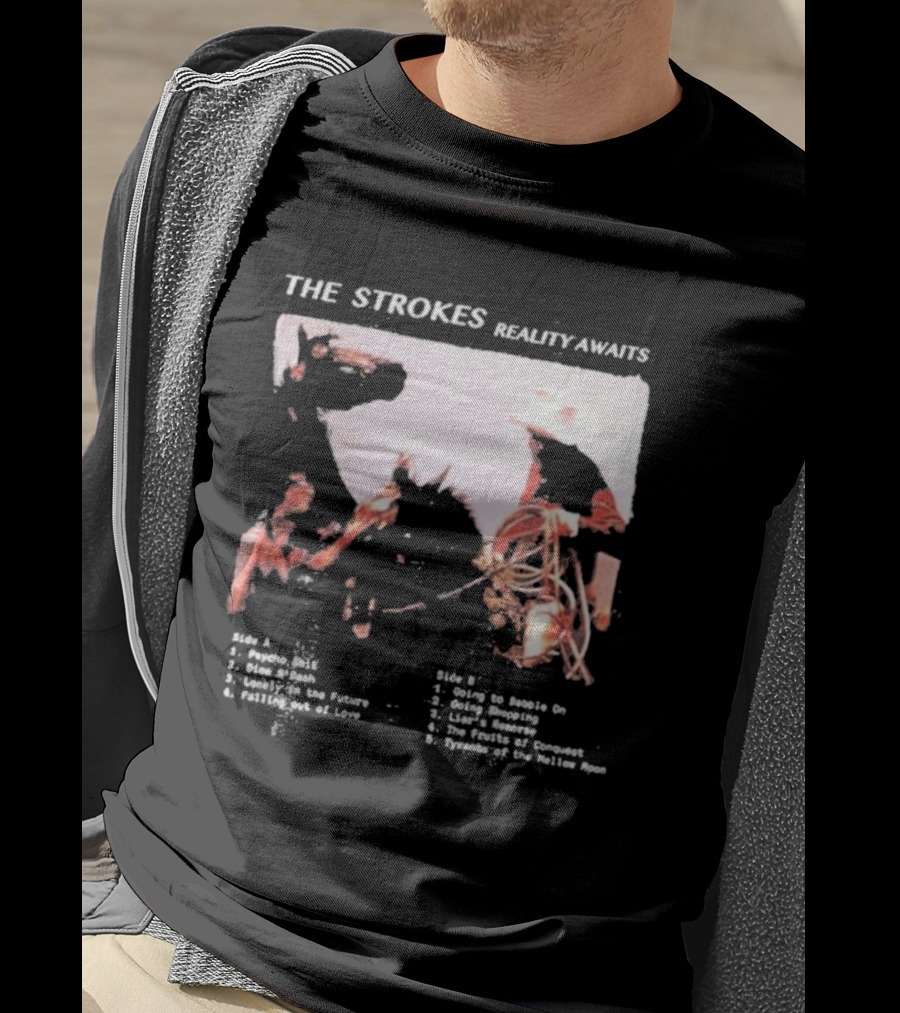 The Strokes Reality Awaits Tracklist Cowboy Imagery Future Nostalgia Space Cowboys T-Shirt