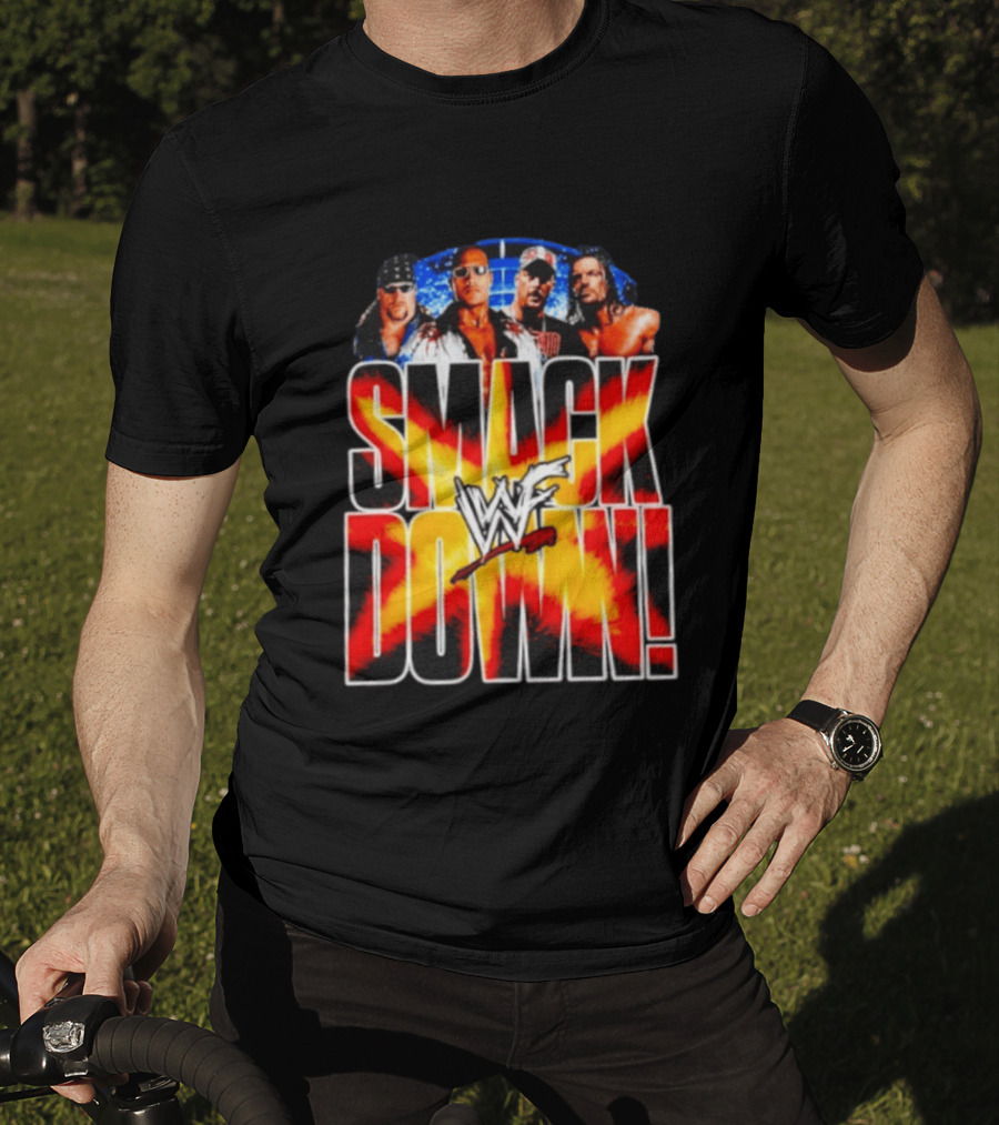 WWF SmackDown The Undertaker The Rock Stone Cold Steve Austin Triple H T-Shirt