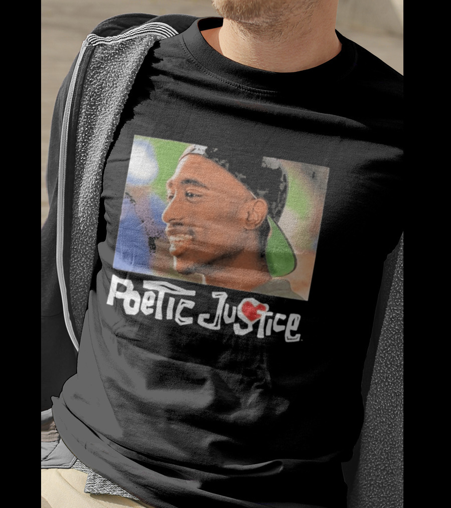 Tupac Poetic Justice Smiling Cap Backwards T-Shirt