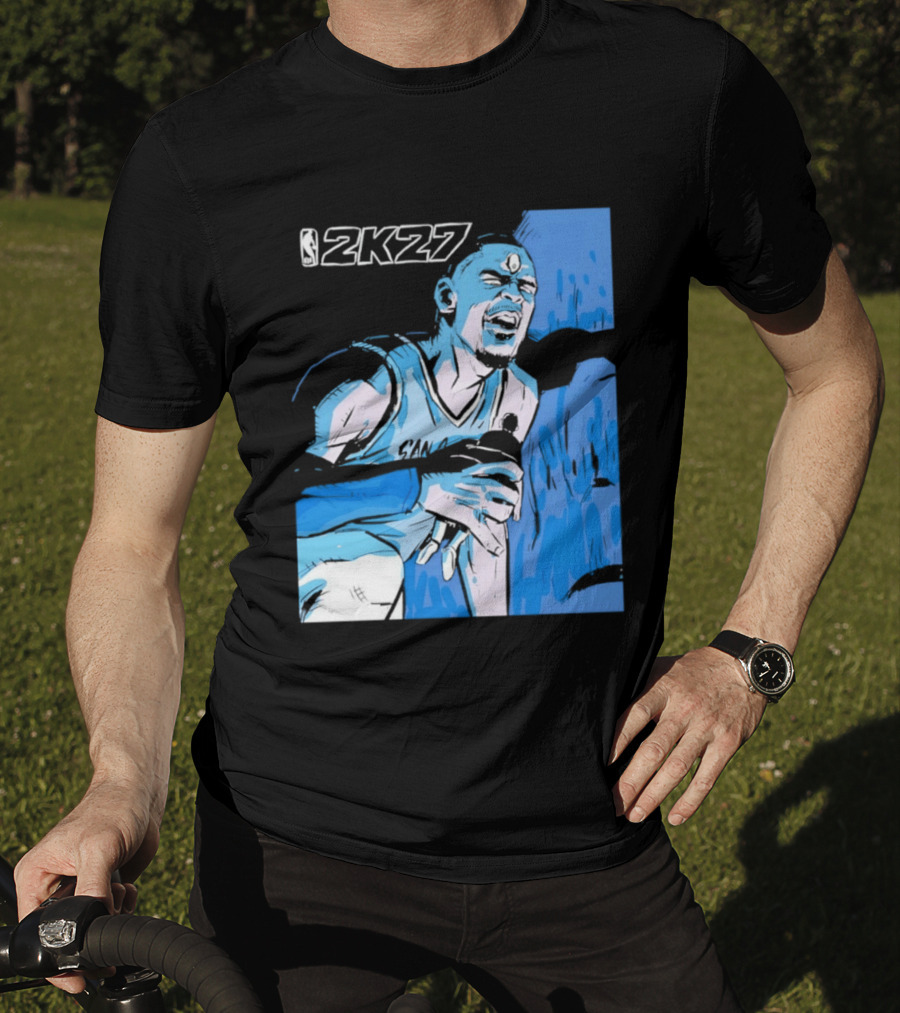 Victor Wembanyama NBA 2K27 Basketball Game Cover T-Shirt