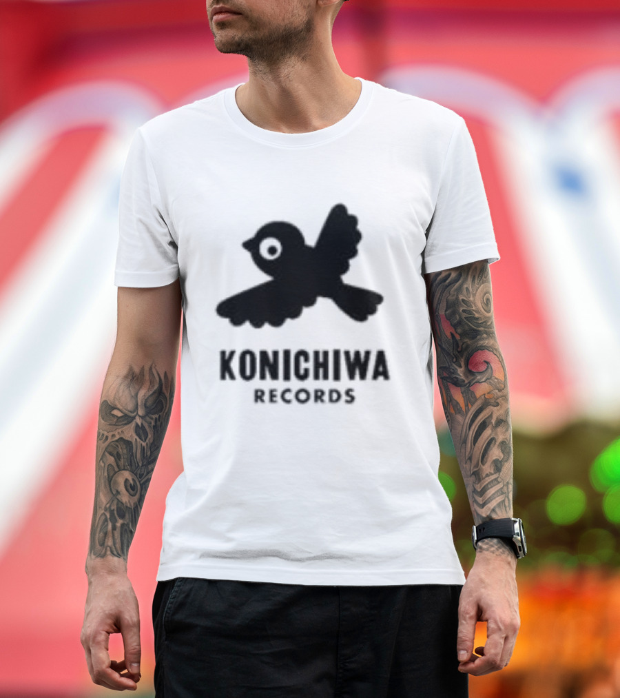 Konichiwa Records Black Bird Icon Gray Robyn Store T-Shirt