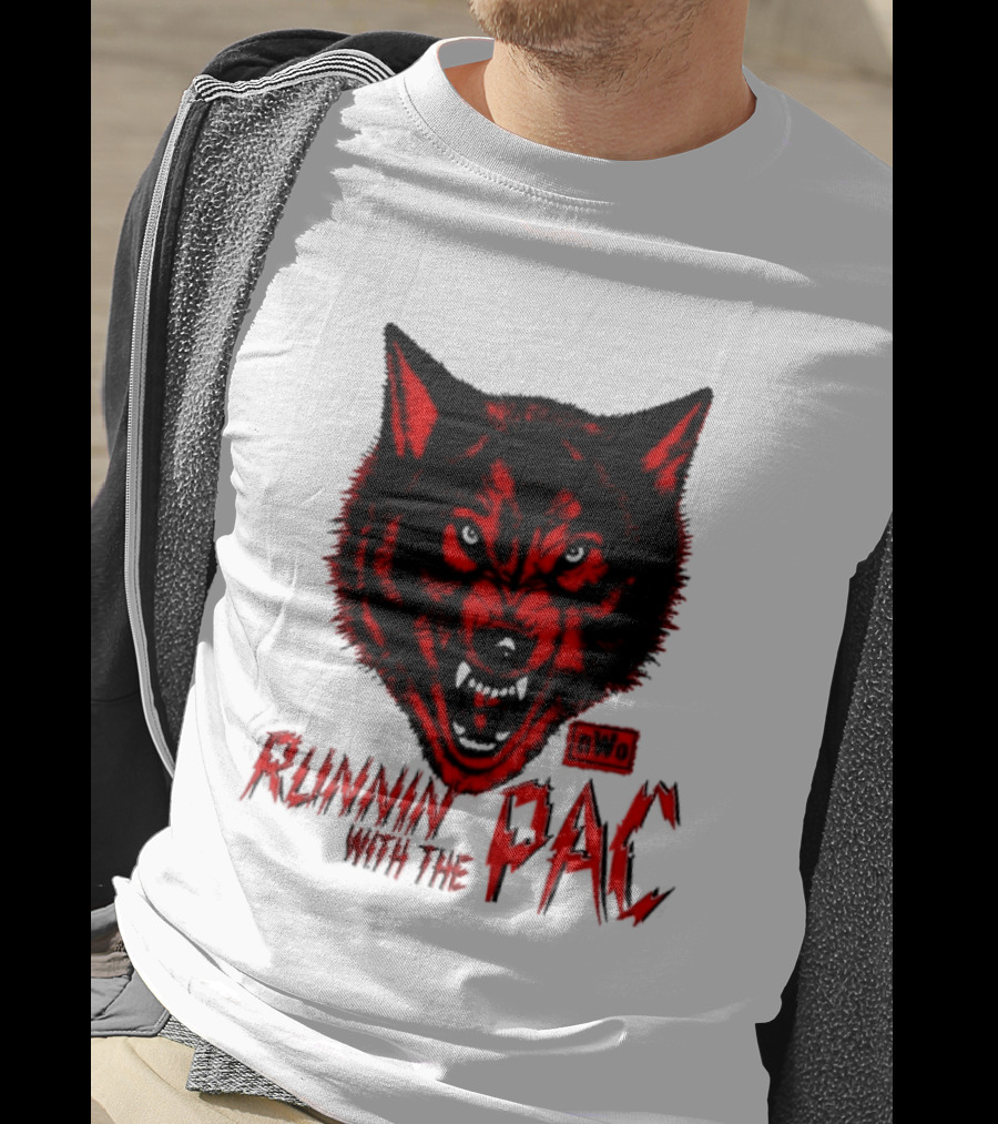 Runnin With The Pac Wolf NWo New World Order 2 Sided T-Shirt