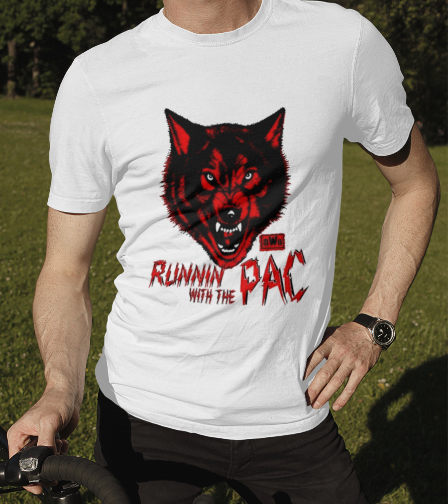 Runnin With The Pac Wolf NWo New World Order 2 Sided T-Shirt