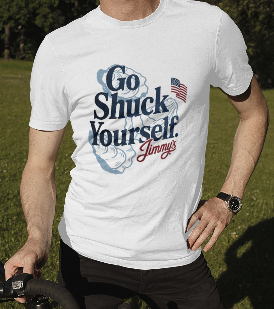 Jimmy's Go Shuck Yourself Oyster American Flag T-Shirt